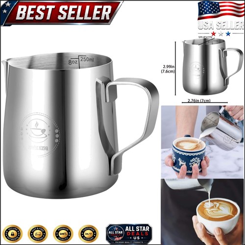 Drip free 8oz milk frothing - drip-free,